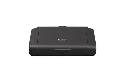 Canon PIXMA TR150 noire, fermée, sans batterie extérieure visible.